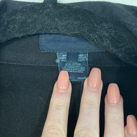 FRENCH CONNECTION denim moto style jacket size MED - Picture 3 of 5